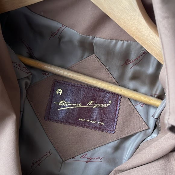 VINTAGE 1970s ETIENNE AIGNER TRENCH COAT SIZE 8 - Picture 6 of 13